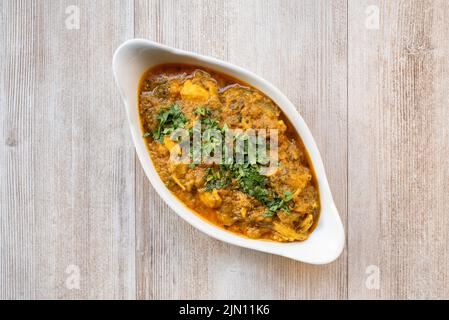 Doncaster, Regno Unito - 2019 Mar 21: Pollo Bhuna da Goa Indian Foto Stock