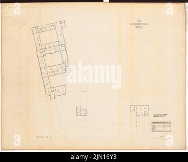 Drewitz Wilhelm (1806-1888), Reich Aviation Ministry di Berlino (edifici precedenti): Ex Ministry of War (1845-1890): Complesso complessivo: Piano DG 1: 250. Matita su trasparente, 88,3 x 109 cm (compresi i bordi di scansione) Drewitz Wilhelm (1806-1888): Reichsluftfahrtministerium, Berlino (Vorgängerbauten): Ehemaliges Kriegsministerium Foto Stock