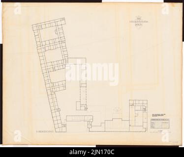 Drewitz Wilhelm (1806-1888), Reich Aviation Ministry di Berlino (edifici precedenti): Ex Ministero della Guerra (1845-1890): Complesso complessivo: Piano 3rd piano 1: 250. Matita su trasparente, 87,7 x 109,3 cm (compresi i bordi di scansione) Drewitz Wilhelm (1806-1888): Reichsluftfahrtministerium, Berlino (Vorgängerbauten): Ehemaliges Kriegsministerium Foto Stock