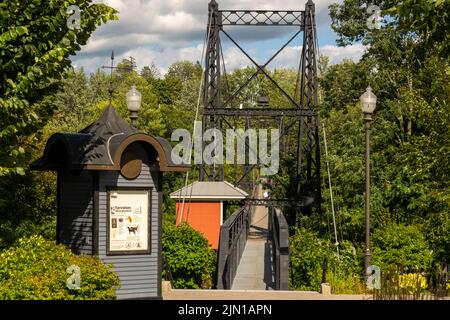 Sentieri per Kennebec Messalonskee a Waterville, Maine Foto Stock