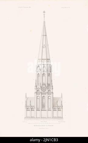 Adler Friedrich (1827-1908), St. Nicolaus-Kirche, Pritzwalk. (Da: Atlas alla rivista for Building, ed. V. G. Erbkam, Jg. 34, 1884.) (1884-1884): Vista. Pressione su carta, 45,9 x 29,5 cm (compresi i bordi di scansione) Adler Friedrich (1827-1908): St. Nicolaus-Kirche, Pritzwalk. (Aus: Atlas zur Zeitschrift für Bauwesen, hrsg. v. G. Erbkam, Jg. 34, 1884) Foto Stock