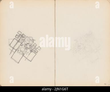 Gropius Martin (1824-1880), album di disegno 5: Ornamentics (without dat.): Detail. Matita su carta, 16,4 x 21,1 cm (compresi i bordi di scansione) Gropius Martin (1824-1880): Skizzenalbum 5: Ornamentik Foto Stock