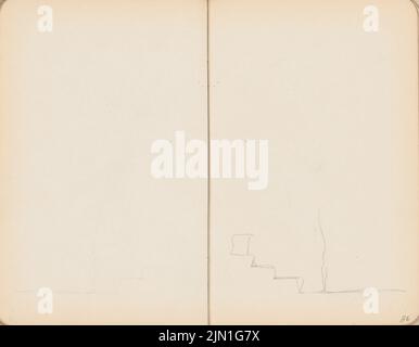 Gropius Martin (1824-1880), album di disegno 5: Giebel (senza dat.): Dettaglio. Matita su carta, 16,4 x 21,1 cm (compresi i bordi di scansione) Gropius Martin (1824-1880): Skizzenalbum 5: Giebel Foto Stock