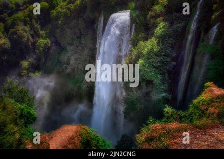 Cascate di Marmore, Terni, Umbria, Italia Foto Stock