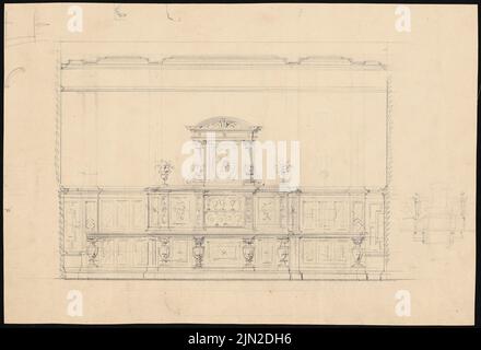 Knoblauch & Wex, Palais Eger Tempelhofer Ufer 10/11, Berlino: Vista interna, dettaglio. Matita su carta, 29,5 x 43,3 cm (inclusi i bordi di scansione) Foto Stock