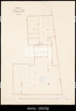 Knoblauch & Wex, Palais Eger Tempelhofer Ufer 10/11, Berlino: Grundriss DG. Acquerello Tusche su carta, 68,1 x 49,3 cm (inclusi i bordi di scansione) Foto Stock