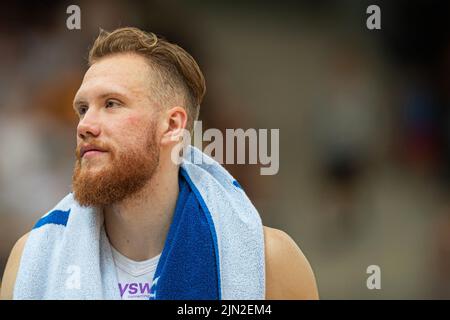 2022 08 07. Basket. Lituania - Estonia - 90:88. Ignas Brazdeikis è un giocatore di basket lituano-canadese che gioca come un winger leggero. Foto Stock