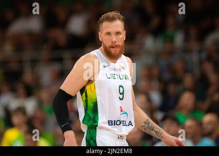 2022 08 07. Basket. Lituania - Estonia - 90:88. Ignas Brazdeikis è un giocatore di basket lituano-canadese che gioca come un winger leggero. Foto Stock