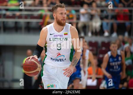 2022 08 07. Basket. Lituania - Estonia - 90:88. Ignas Brazdeikis è un giocatore di basket lituano-canadese che gioca come un winger leggero. Foto Stock