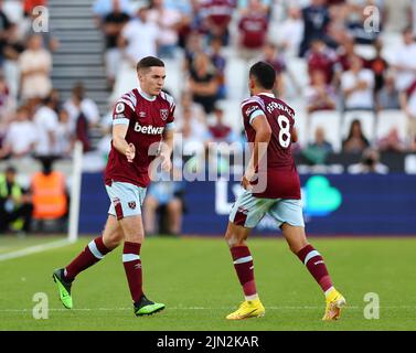 Londra, Inghilterra, 7th agosto 2022. Conor Coventry of West Ham United durante la partita della Premier League al London Stadium, Londra. Il credito d'immagine dovrebbe essere: David Klein / Sportimage Foto Stock