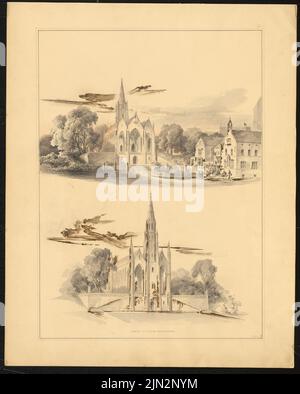 Studder Friedrich agosto (1800-1865): St. Bartholomäuskirche, Berlino-Friedrichshain Foto Stock