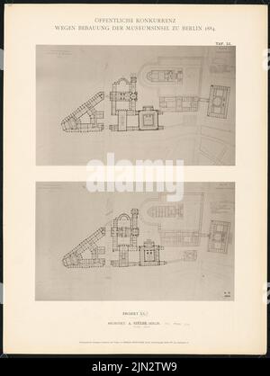 Studder Friedrich agosto (1800-1865): Concorso Isola dei Musei, Berlino. (Da: Progetti concorrenti per lo sviluppo d.. Museum Island a Berlino. Selezione di design pluripremiati e migliori, Berlino 1884) Foto Stock