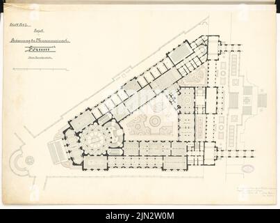 Hoffmann Ludwig (1852-1932): Ampliamento dell'Isola dei Musei, Berlino. Concorso Schinkel 1882 Foto Stock