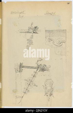 Stiehl otto (1860-1940): Schizzo e album fotografico 3: Castello di Dobrilugk Foto Stock