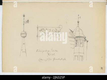 Stiehl otto (1860-1940): Album di schizzi e foto 12: Haus am Ringplatz, Königsberg/Neumark Foto Stock