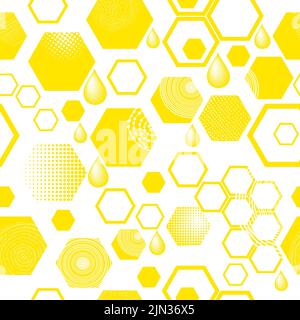 Nido d'ape giallo senza cuciture. Illustrazione vettoriale Illustrazione Vettoriale