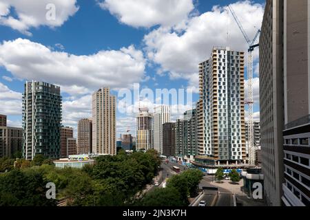 Il Lewisham Gateway Development che ora occupa il sito della ex rotonda Lewisham allo svincolo di A20 il A21, A2210 e il A2211. Foto Stock