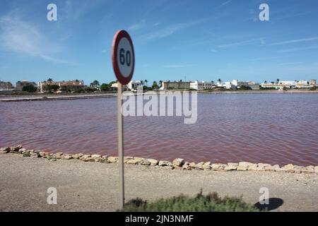 la riserva naturale delle salinas di ibiza e formentera uno spettacolo delle isole baleari in spagna Foto Stock