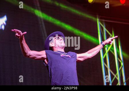 Belfast, Regno Unito. 08th ago 2022. 8th agosto 2022 Timmy Trumpet Headlines Féile Dance Night at Falls Park è stato sostenuto da Bryan Kearney e John o'Callaghan Credit: Bonzo/Alamy Live News Foto Stock