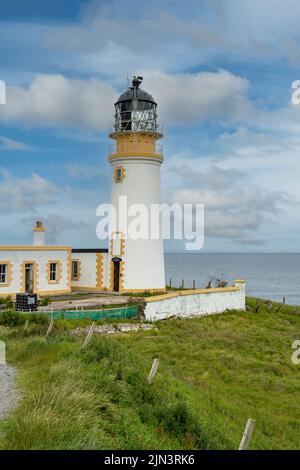 Faro di Tiumpan Head, Lewis, Ebridi esterne, Scozia Foto Stock