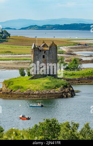 Castello Stalker, Appin, Argyll, Scozia Foto Stock