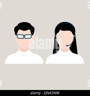 Team di supporto. Icona vettore. Illustrazione Vettoriale