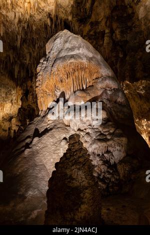 ''The Caveman'' in Big Room, Carlsbad Caverns National Park, New Mexico, USA Foto Stock