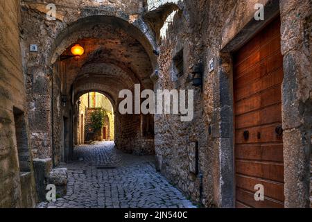 Santo Stefano di Sessanio, l'Aquila, Abruzzo, Italia Foto Stock