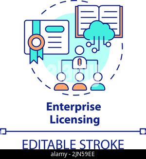 Icona del concetto di licenza aziendale Illustrazione Vettoriale