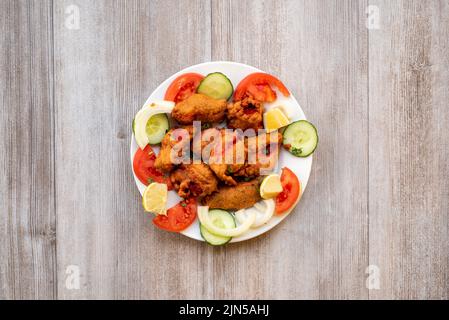 Doncaster, UK - 2019 Mar 21: Pakora starter o Side da Goa Indian Foto Stock