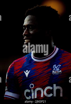 LONDRA, INGHILTERRA - AGOSTO 08: Malcolm Ebiowei di Crystal Palace durante la partita della Premier League 2 Divisione 1 tra Crystal Palace U21 e Brighton & Hove Albion F.C. U21 a Selhurst Park il 8 agosto 2022 a Londra, Regno Unito. (Foto di Sebastian Frej) Credit: Sebo47/Alamy Live News Foto Stock