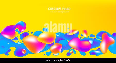 Liquido giallo brillante Illustrazione Vettoriale