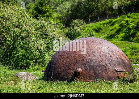 vecchia stufa di ferro Foto Stock