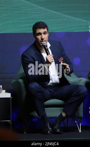 San Paolo, San Paolo, Brasile. 9th ago 2022. (INT) il Forum LIDE 10th a San Paolo - evoluzione tecnologica nel trasporto di persone e Cargo. Credit: ZUMA Press, Inc./Alamy Live News Foto Stock