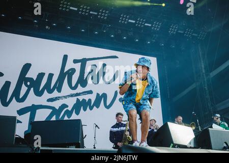 Stoccolma, Svezia. 01st, luglio 2022. Il rapper svedese e il cantante reggae Timbuktu suona un concerto dal vivo durante il festival musicale svedese Lollapaloooza Stockholm 2022 a Stoccolma. (Photo credit: Gonzales Photo - Tilman Jentzsch). Foto Stock