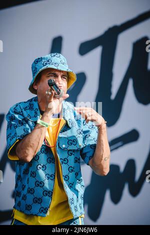 Stoccolma, Svezia. 01st, luglio 2022. Il rapper svedese e il cantante reggae Timbuktu suona un concerto dal vivo durante il festival musicale svedese Lollapaloooza Stockholm 2022 a Stoccolma. (Photo credit: Gonzales Photo - Tilman Jentzsch). Foto Stock