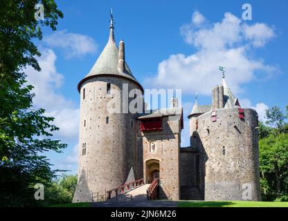 Castell Coch Castle Coch o Red Castle Tongwynlais Cardiff South Glamorgan South Wales UK GB Europe Foto Stock