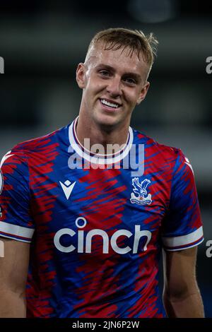 LONDRA, INGHILTERRA - AGOSTO 09: Killian Phillips of Crystal Palace durante la partita della Premier League 2 Divisione 1 tra Crystal Palace U21 e Brighton & Hove Albion F.C. U21 a Selhurst Park il 9 agosto 2022 a Londra, Regno Unito. (Foto di Sebastian Frej) Credit: Sebo47/Alamy Live News Foto Stock