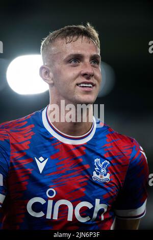 LONDRA, INGHILTERRA - AGOSTO 09: Killian Phillips of Crystal Palace durante la partita della Premier League 2 Divisione 1 tra Crystal Palace U21 e Brighton & Hove Albion F.C. U21 a Selhurst Park il 9 agosto 2022 a Londra, Regno Unito. (Foto di Sebastian Frej) Credit: Sebo47/Alamy Live News Foto Stock