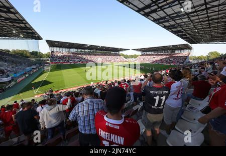 Meal, Germania. 09th ago 2022. Primo: 00.08.2022, calcio, campionato 3rd, 3rd Bundesliga, stagione 2022/2023, RW Essen, RWE - Viktoria Koln Stadium, Hafenstrasse, Hafenstrasse, Overview Credit: dpa/Alamy Live News Foto Stock