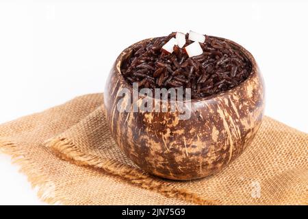 Riso con cocco piatto tipico della costa caraibica Foto Stock