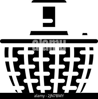 immagine vettoriale dell'icona del glifo con rondella a balestra Illustrazione Vettoriale