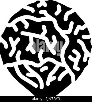 kachan insalata glyph icona vettore illustrazione Illustrazione Vettoriale