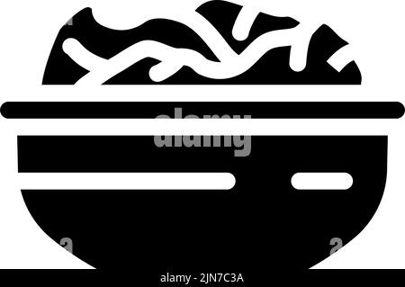 la lattuga lascia un'illustrazione vettoriale dell'icona del glifo Illustrazione Vettoriale