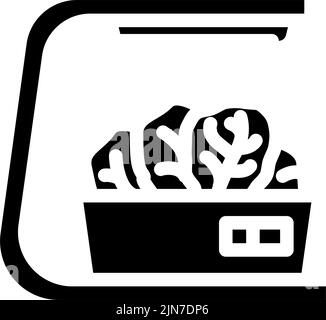 illustrazione vettoriale icona glifo di insalata di aerogarden Illustrazione Vettoriale
