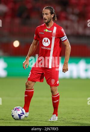 Monza, Italia, 7th agosto 2022. Andrea Barberis dell'AC Monza durante la partita Coppa Italia all'U-Power Stadium di Monza. Il credito d'immagine dovrebbe essere: Jonathan Moscrop / Sportimage Foto Stock