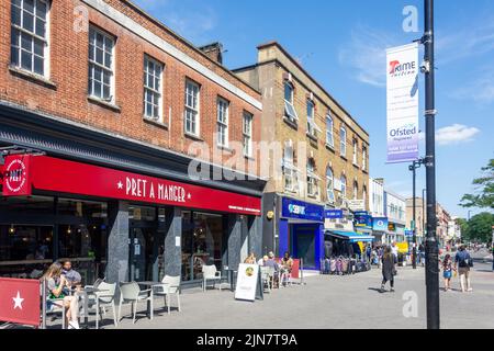 Ristorante Pret a Manger, High Street, Hounslow, London Borough of Hounslow, Greater London, England, Regno Unito Foto Stock