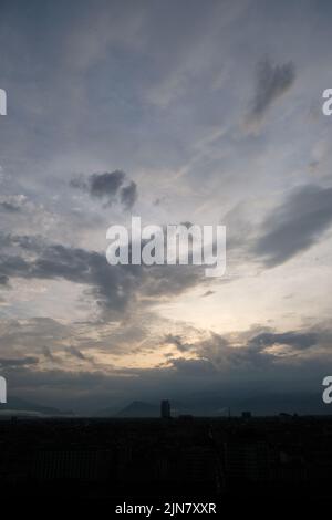 Cielo grigio su Tuin Foto Stock