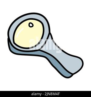 Lente d'ingrandimento icona simbolo segno, disegno a mano doodle Illustrazione Vettoriale