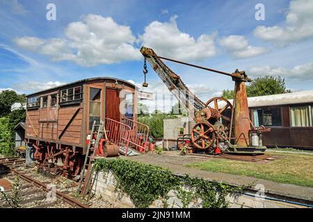 L’ufficio prenotazioni; presso il Tamar Belle Railway Heritage Centre accanto alla stazione ferroviaria di Bere Ferrers a Devon. La collectio del Tamar Belle Heritage Group Foto Stock